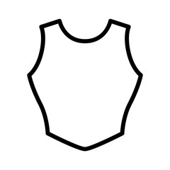 Body vest breastplate armor line art icon for games and websites