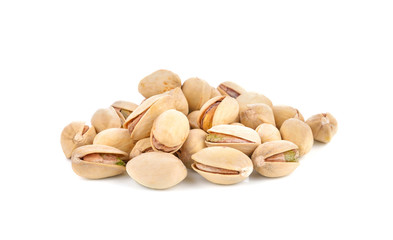 Pistachio nut on white background