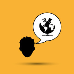 Communication design. Internet concept. Isolated illustration, vector