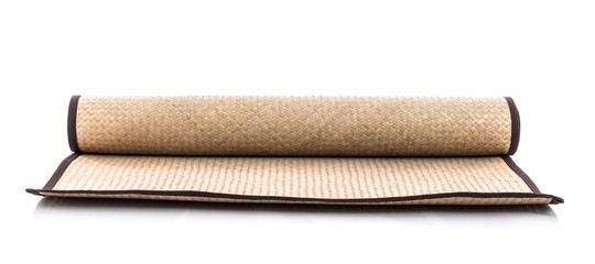 Hand made mat on white