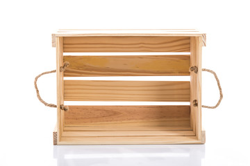 wooden crate on white background