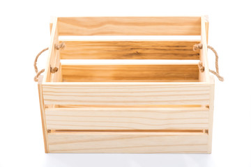 wooden crate on white background