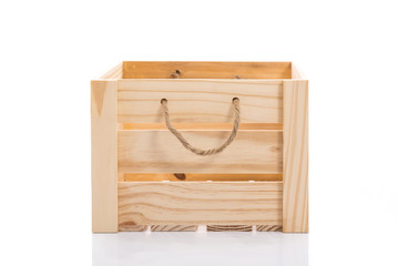 wooden crate on white background