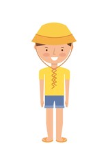 Young people on summer vacation design 