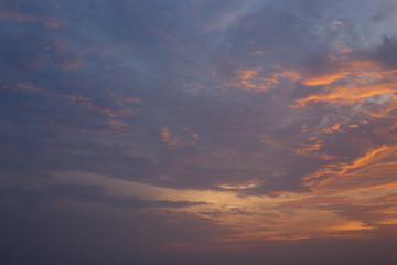 Naklejka na ściany i meble Clouds and sky at sunset