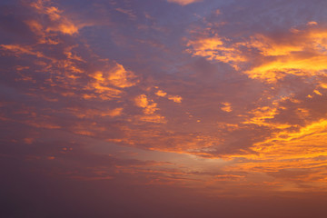 Clouds and sky at sunset