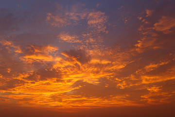 Clouds and sky at sunset