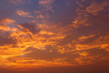 Clouds and sky at sunset