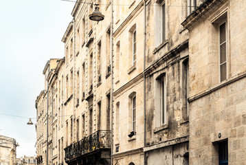 Fototapeta premium Street view of old town in bordeaux city, France Europe