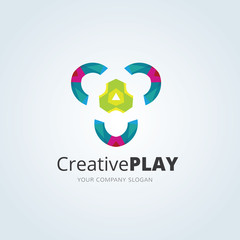 Family logo, kids logo,people logo,play and love logo concept,creative idea logo,vector logo template.