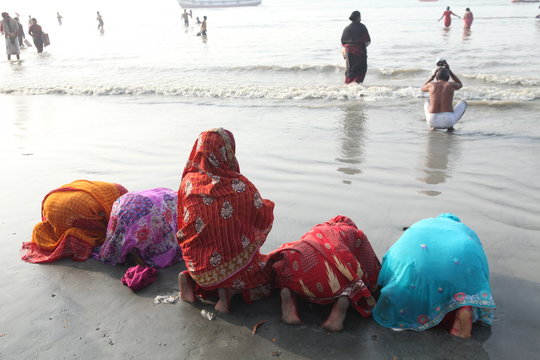 Holy Bath At Ganga Sagar