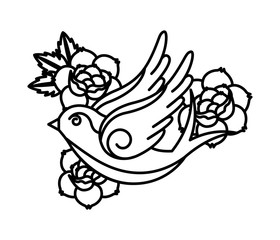 Obraz premium roses tattoo design 