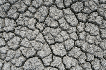 Dried and Cracked of clay texture