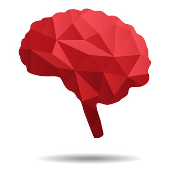 Brain Polygon With Business Icon
