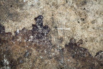 Stain on old cement texture