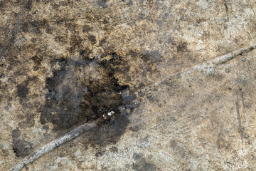 Stain on old cement texture