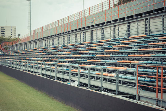 Football stadium with seats