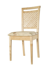 Wooden kitchen chair with fabric