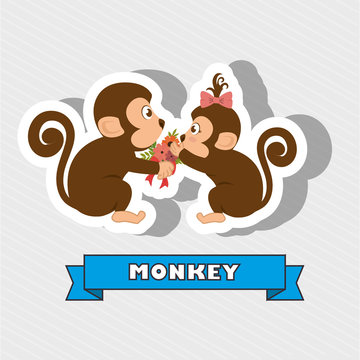 cute monkey design 