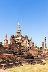 Obraz premium Pagoda in Wat Maha That, Shukhothai Historical Park, Thailand