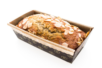 Banana cake with almond