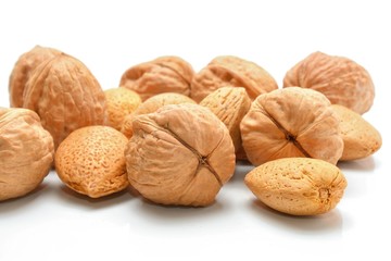 Almonds and walnuts