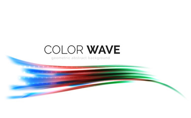 Glossy wave isolated on white background 