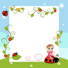 Fototapeta premium Little girl with large sheet of paper