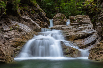 Fototapeta na wymiar Wasserfall im Ostertaltobel, Allgäu, Deutschland