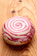donut with spiral frosting