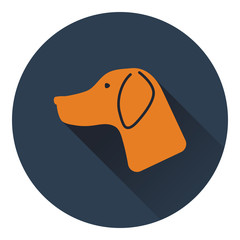 Icon of hinting dog had