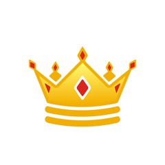 design logo crown gems gold majestic kingdom design