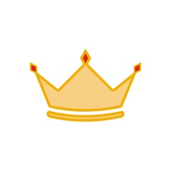 design logo crown gems gold majestic kingdom design