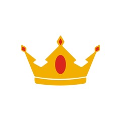 design logo crown gems gold majestic kingdom design