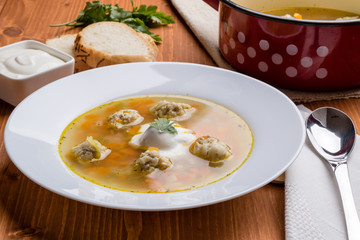 vegetable and meatball soup