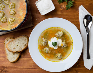 vegetable and meatball soup