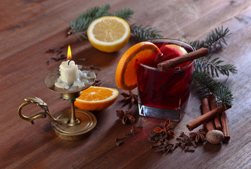 Mulled wine with spices