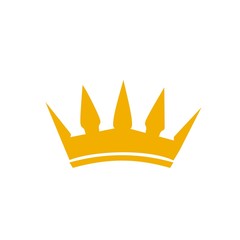 design logo crown gems gold majestic kingdom design