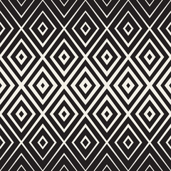 Vector Seamless White And Black Rhombus Shape Lines Halftone Grid Pattern