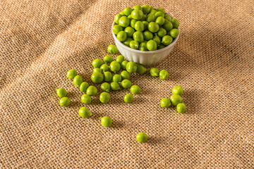 peas on a texture
