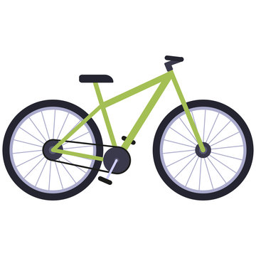green bicycle side view isolated clip art preview