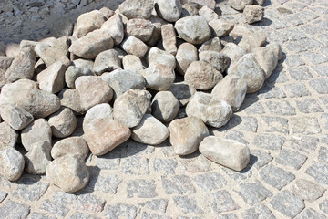 Stones for a roadway