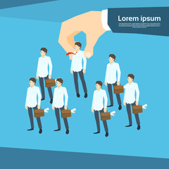 Recruitment Hand Picking Business Person Candidate People Group