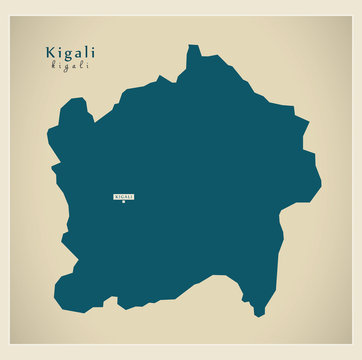 Modern Map - Kigali RW