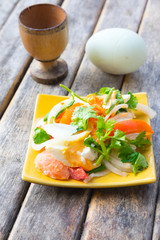 Salted egg salad Thai food