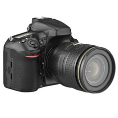 Fototapeta premium Digital black DSLR photo camera professional. 3D graphic