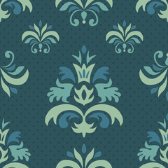 Fototapeta na wymiar Seamless pattern on blue background