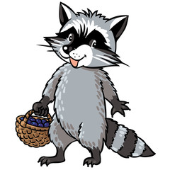 Little funny raccoon