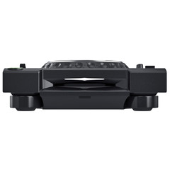 Digital dj mixer music equipment, front view. 3D graphic