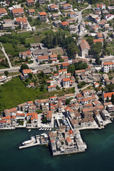 Fototapeta na wymiar Kastel Gomilica one of seven settlement of town Kastela in Croatia